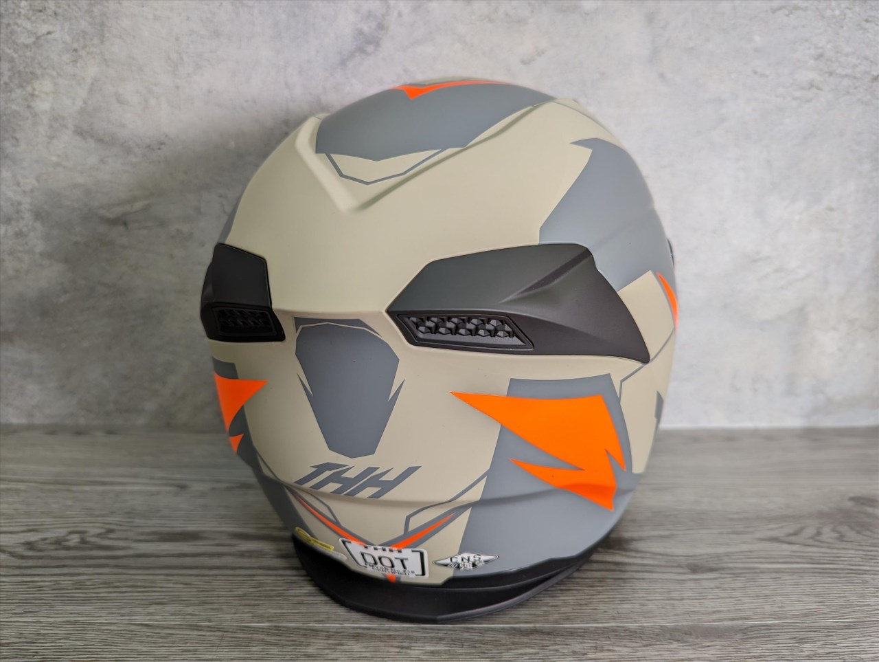 《遠古騎士》THH T810S TURBO 平灰黃/灰橘 淺電鍍鏡片 全罩式 安全帽