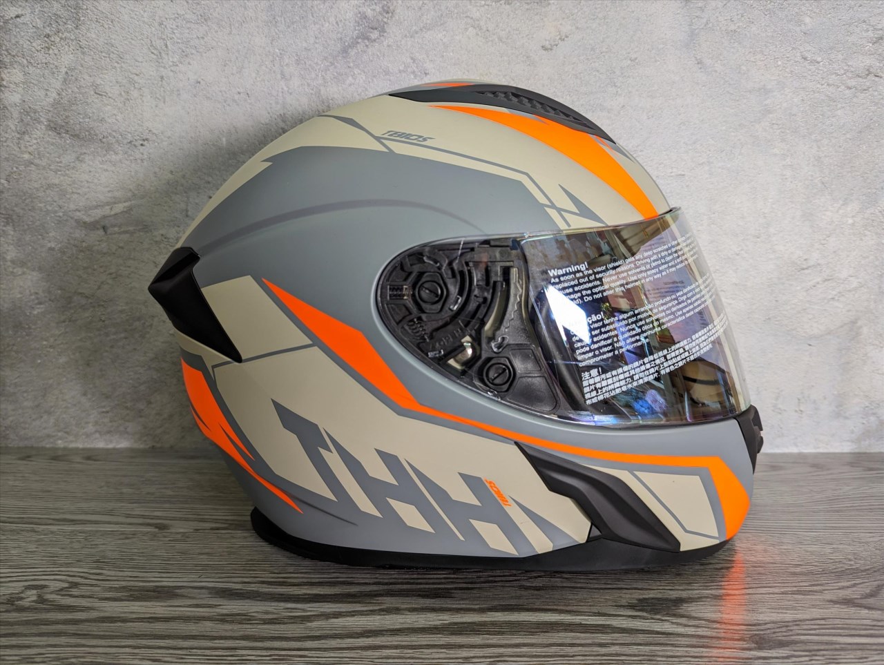 《遠古騎士》THH T810S TURBO 平灰黃/灰橘 淺電鍍鏡片 全罩式 安全帽