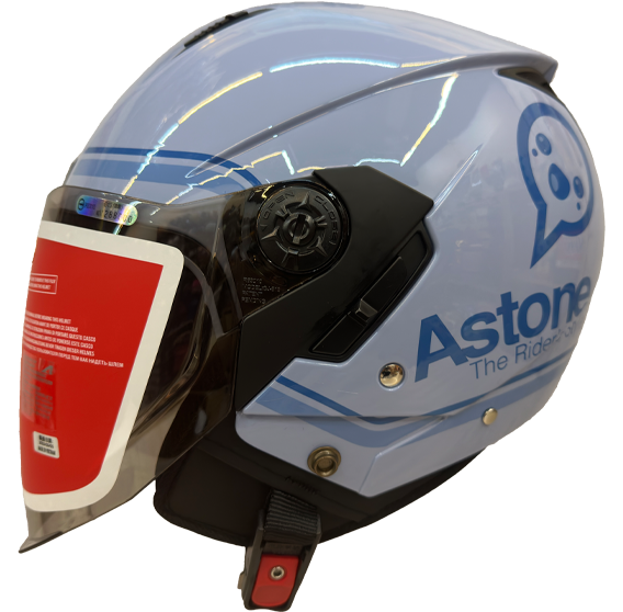 《遠古騎士》ASTONE RST AQ11 淺紫藍藍 輕量四分之三 內墨鏡 半罩 安全帽