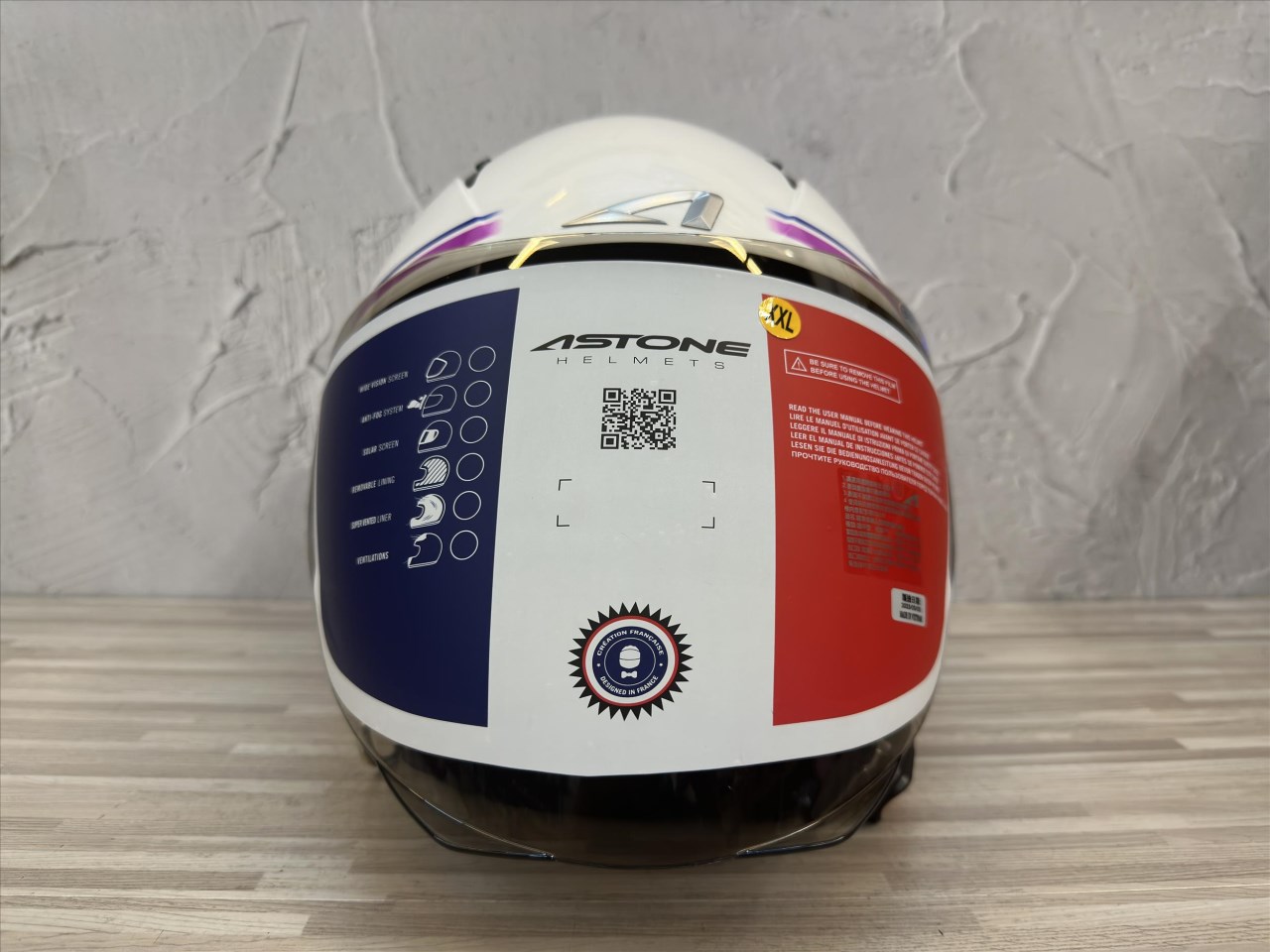 《遠古騎士》ASTONE RST AQ11 白紫 輕量四分之三 內墨鏡 半罩 安全帽