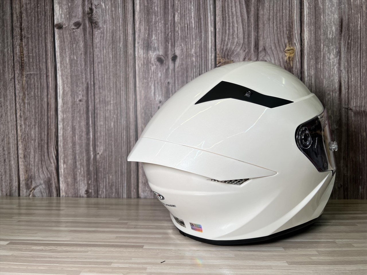 《遠古騎士》KYT TT-COURS TTC 素色 白 金屬排齒扣 安全帽