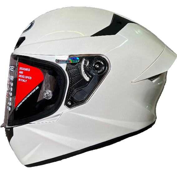 《遠古騎士》KYT TT-COURS TTC 素色 白 金屬排齒扣 安全帽