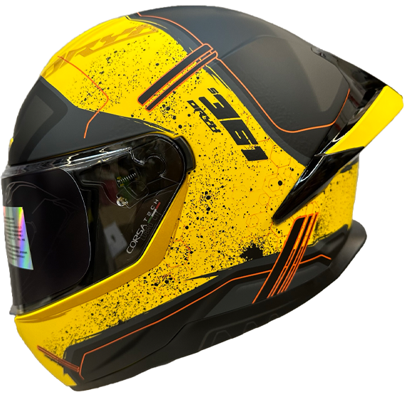 《遠古騎士》 LUBRO CORSA TECH 361消光黃 全罩 安全帽 雙D扣