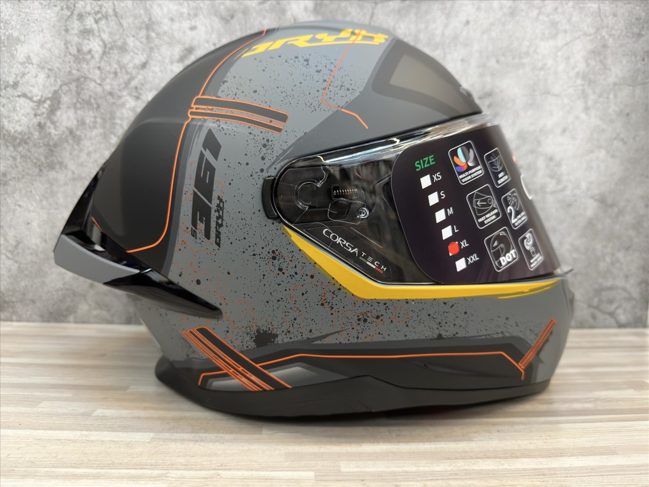 《遠古騎士》 LUBRO CORSA TECH 361消光灰 全罩 安全帽 雙D扣