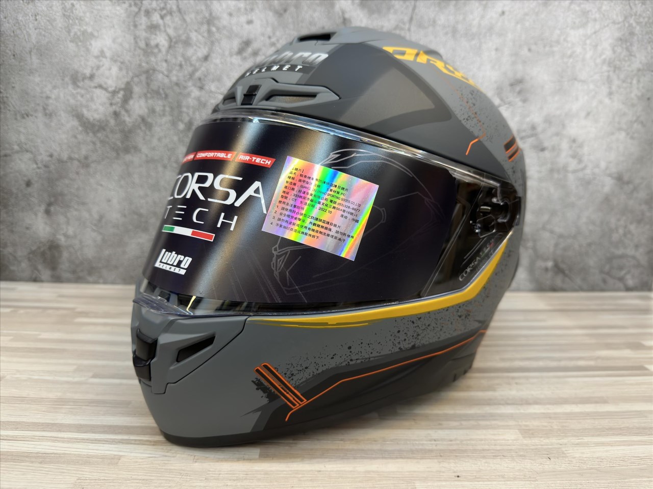 《遠古騎士》 LUBRO CORSA TECH 361消光灰 全罩 安全帽 雙D扣