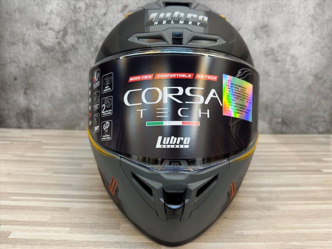 《遠古騎士》 LUBRO CORSA TECH 361消光灰 全罩 安全帽 雙D扣