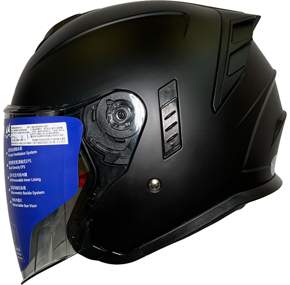 《遠古騎士》M2R FR-2 安全帽 FR2 紀念版 素色 消光黑 內藏墨鏡 半罩安全帽