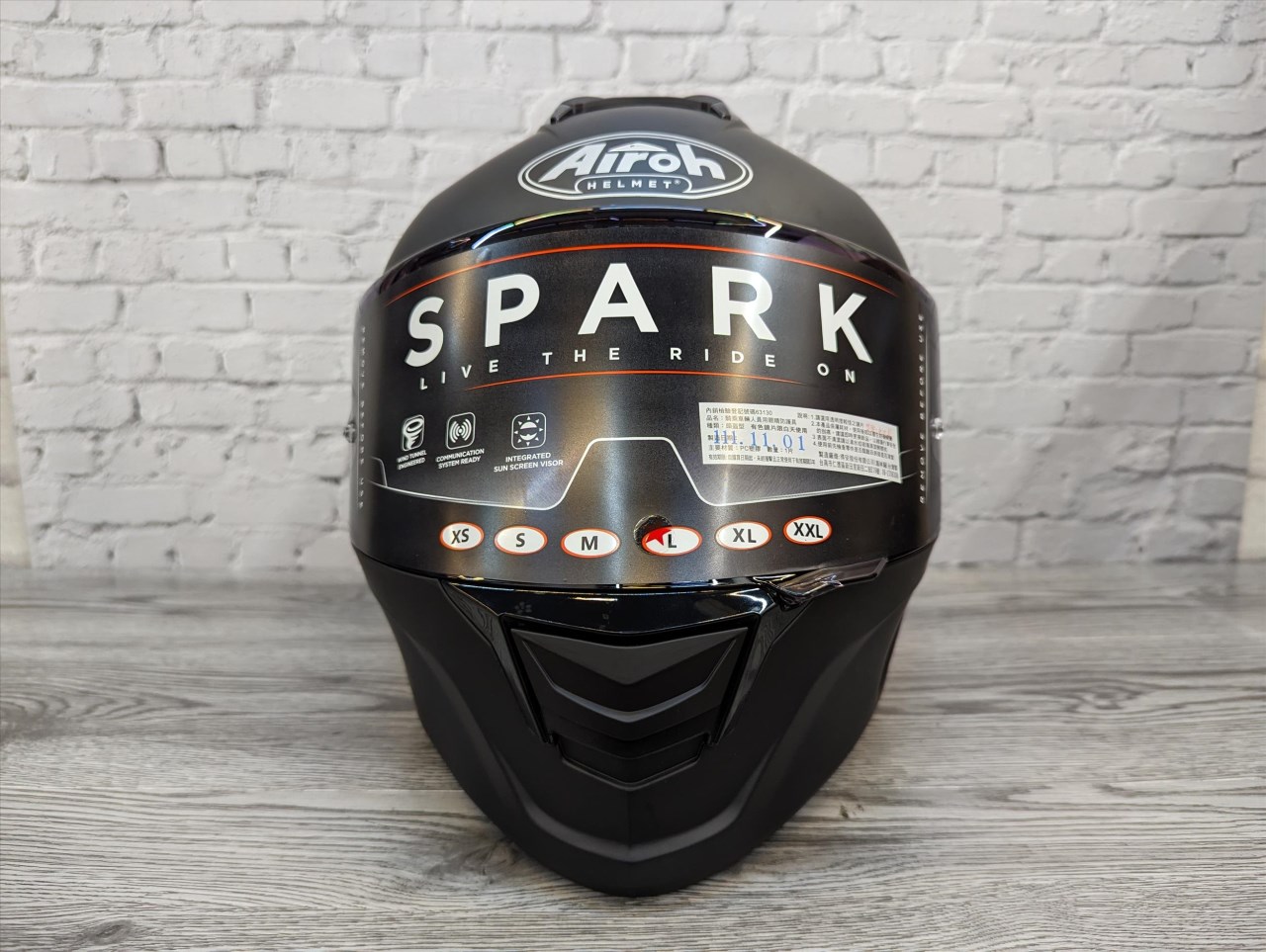 《遠古騎士》AIROH 義大利 SPARK 素色 消光黑 全罩帽 安全帽
