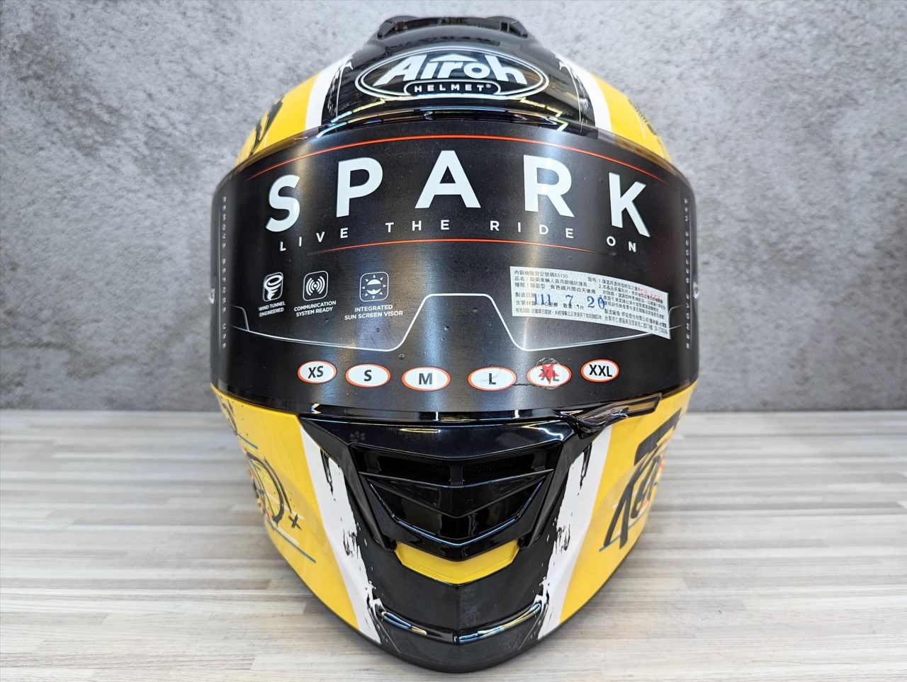 《遠古騎士》AIROH 義大利 SPARK #3 黃黑 全罩帽 安全帽