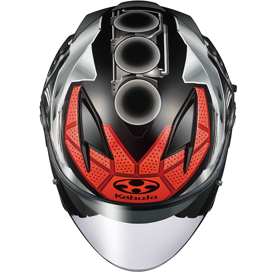 《遠古騎士》OGK KABUTO EXCEED SPARK 黑紅 安全帽 內置墨片 半罩