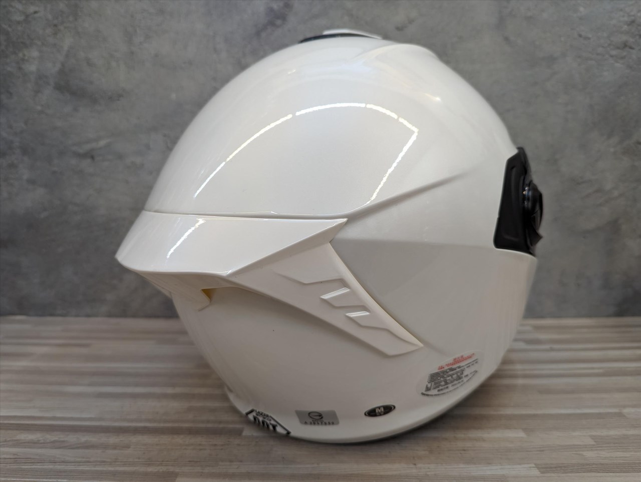 《遠古騎士》LAZER 安全帽 ST-303 素色 白 全罩安全帽大鴨尾