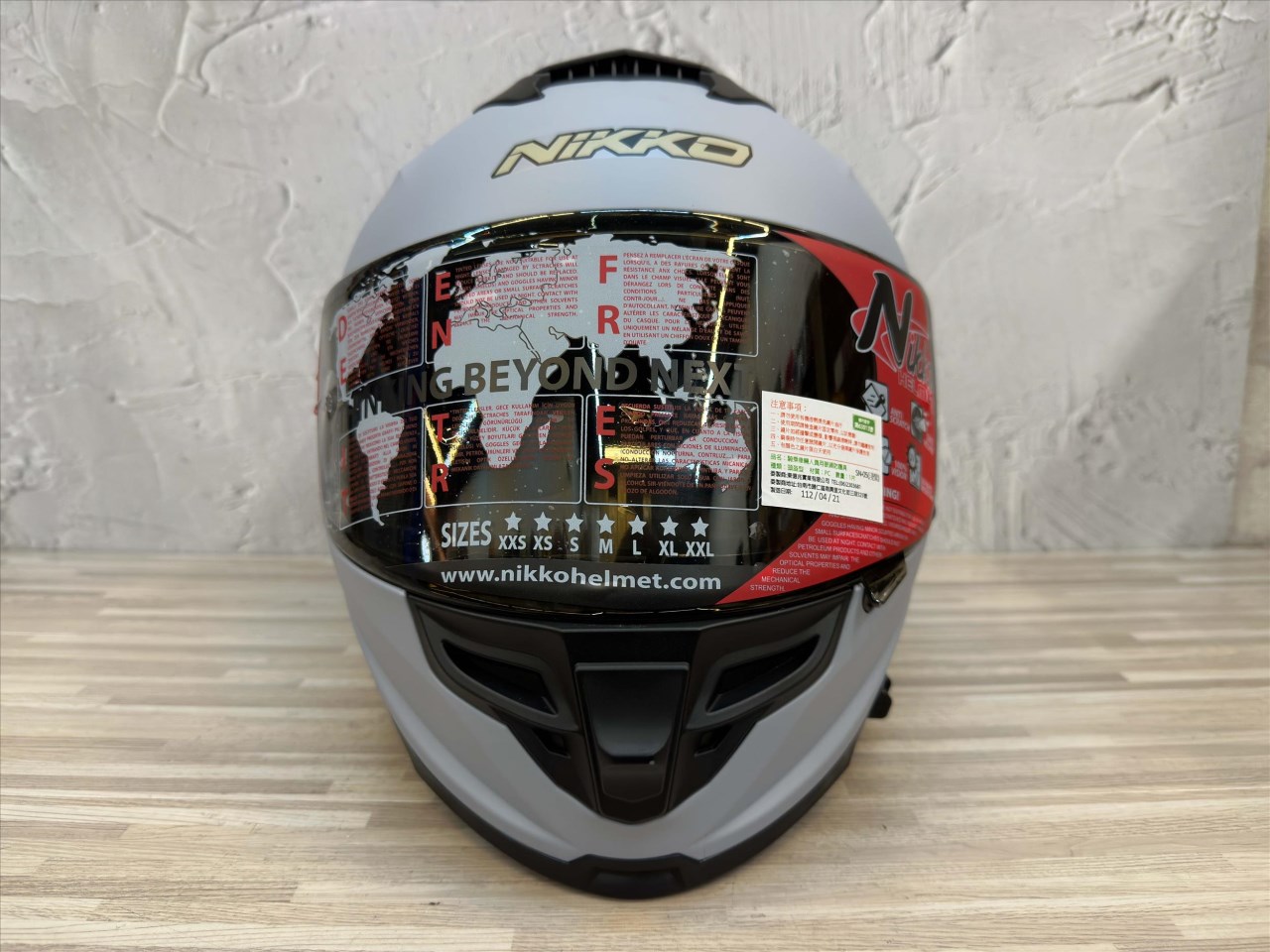 《遠古騎士》Nikko N-806II 純粹極簡 素色 平水泥灰 全罩 內鏡片 安全帽