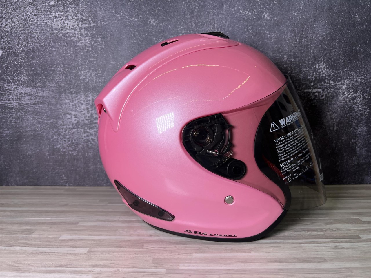 《遠古騎士》SBK SUPER-R ENERGY 粉紅 半罩 安全帽 全可拆洗