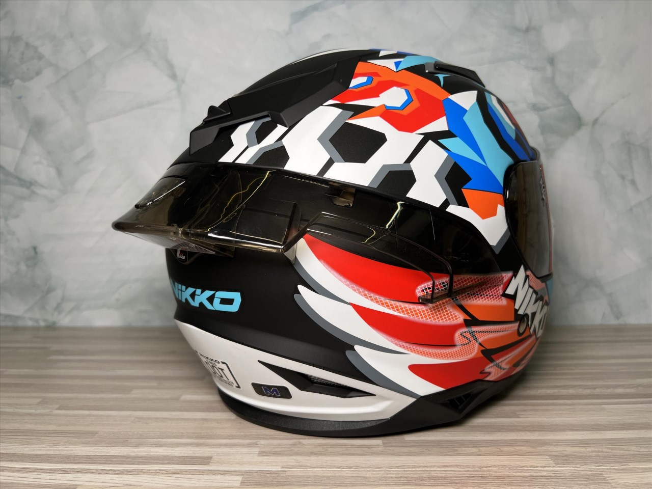Nikko N-802S II #7 方塊鶚鷹 消光紅石榴石 全罩 內鏡片 安全帽