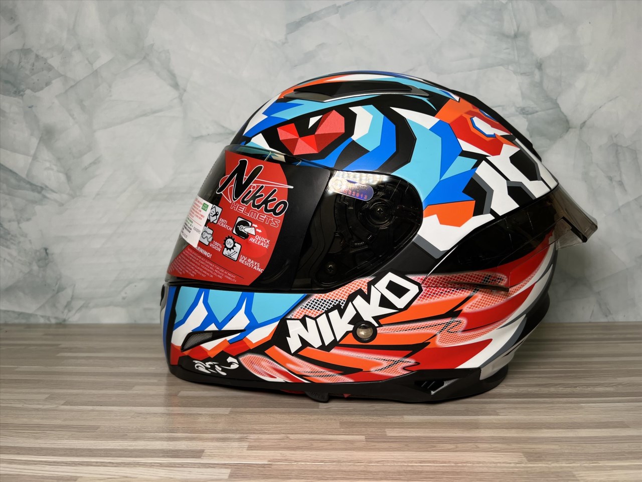 Nikko N-802S II #7 方塊鶚鷹 消光紅石榴石 全罩 內鏡片 安全帽