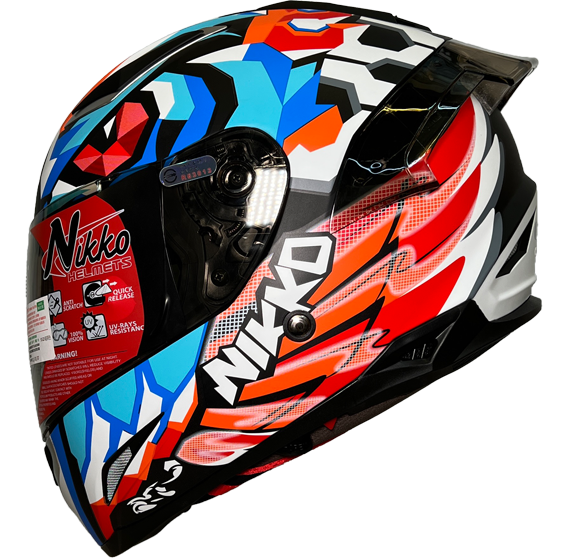 Nikko N-802S II #7 方塊鶚鷹 消光紅石榴石 全罩 內鏡片 安全帽