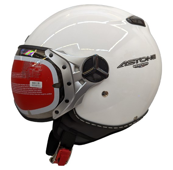 《遠古騎士》ASTONE KSS 素色 白色 復古帽 飛行帽 飛行員 半罩 半罩安全帽 安全帽