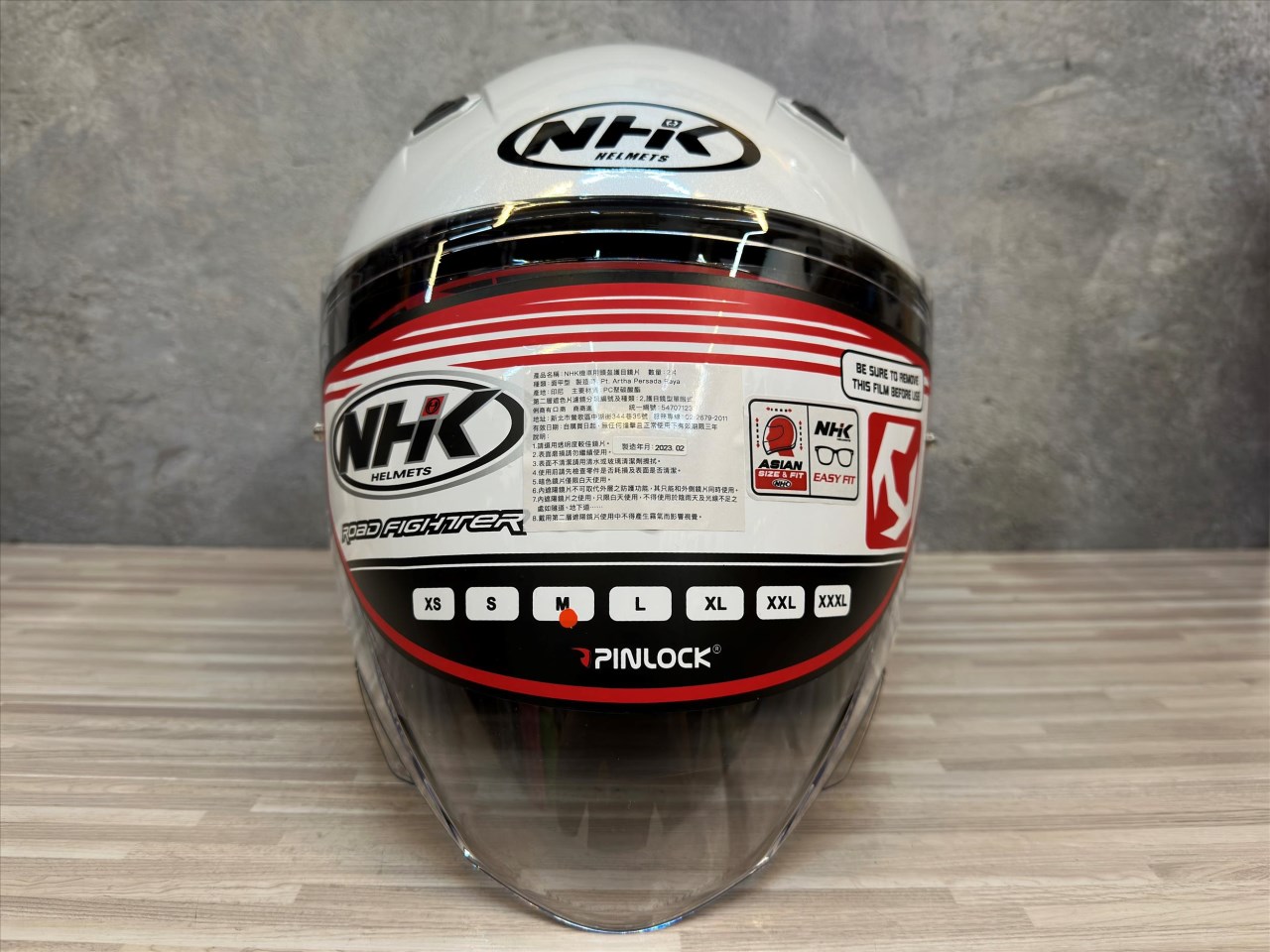 《遠古騎士》NHK S1 GP PRO 素色 星光白 內藏墨片半罩式安全帽