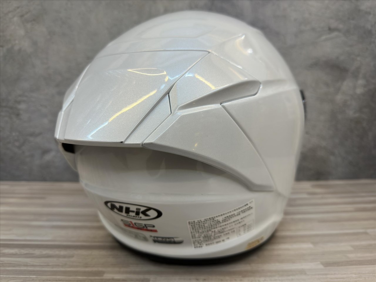 《遠古騎士》NHK S1 GP PRO 素色 星光白 內藏墨片半罩式安全帽