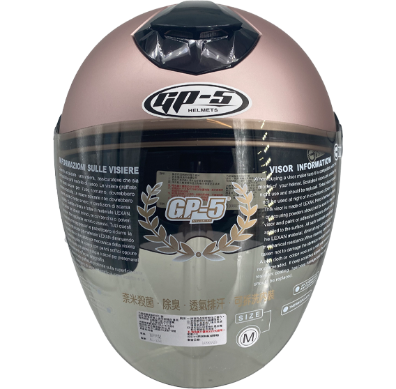 《遠古騎士》GP5 233 素色 消光香檳金 雙層鏡片半罩 安全帽 全可拆洗