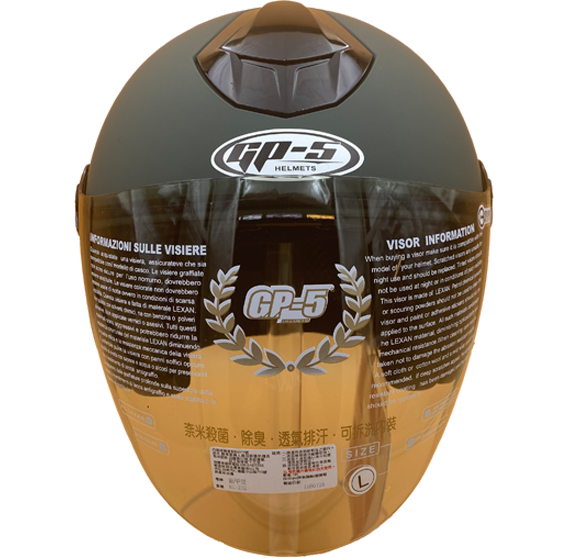 《遠古騎士》GP5 233 素色 消光夜幕綠 雙層鏡片半罩 安全帽 全可拆洗