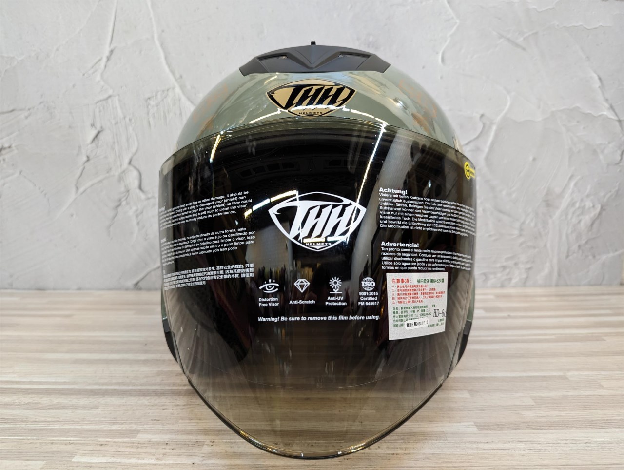 《遠古騎士》THH T386N野FUN 工裝綠 雙鏡片 內襯全可拆洗 半罩安全帽