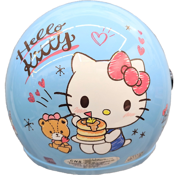 《遠古騎士》EVO CA003 CA002 鬆餅 Kitty 淺藍 兒童安全帽 童帽中童小童半罩