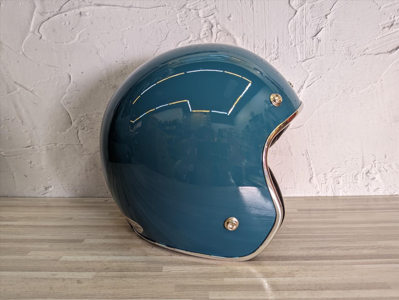 《遠古騎士》EVO CA309/310 精裝銀邊復古騎士帽 鴨母藍 安全帽