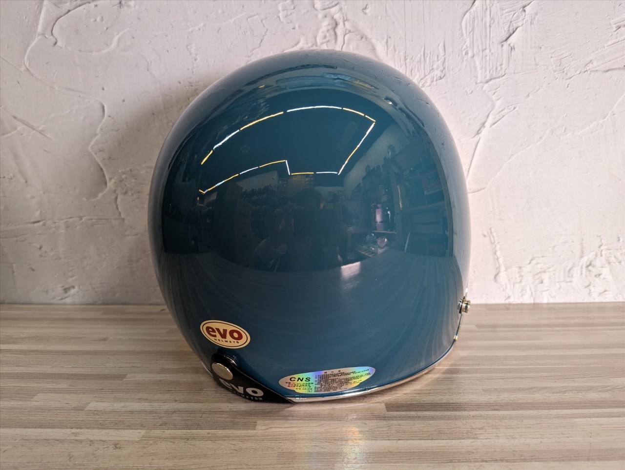 《遠古騎士》EVO CA309/310 精裝銀邊復古騎士帽 鴨母藍 安全帽