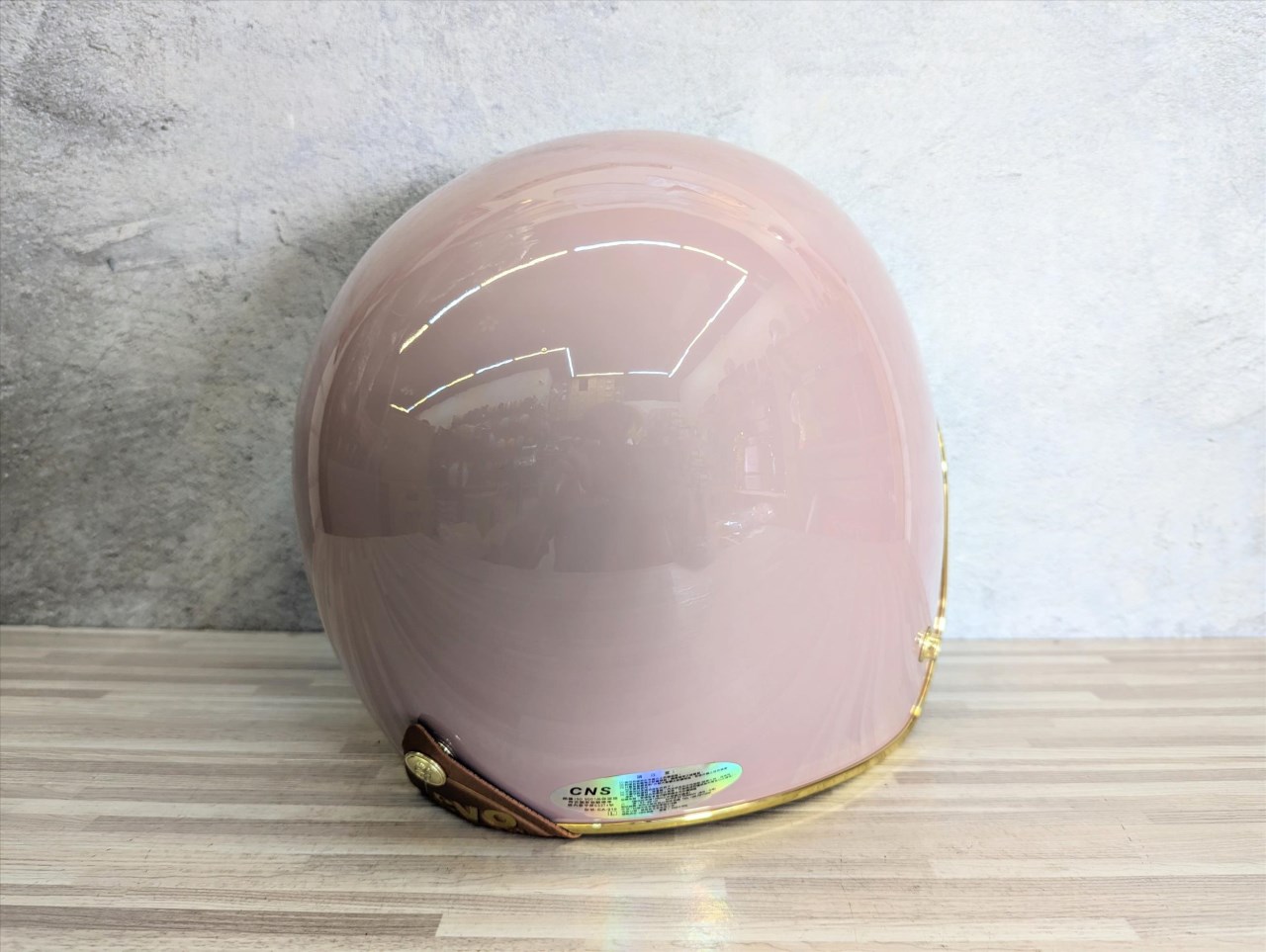 《遠古騎士》EVOCA310 乳膠金條 法國粉 復古騎士帽 安全帽 插扣