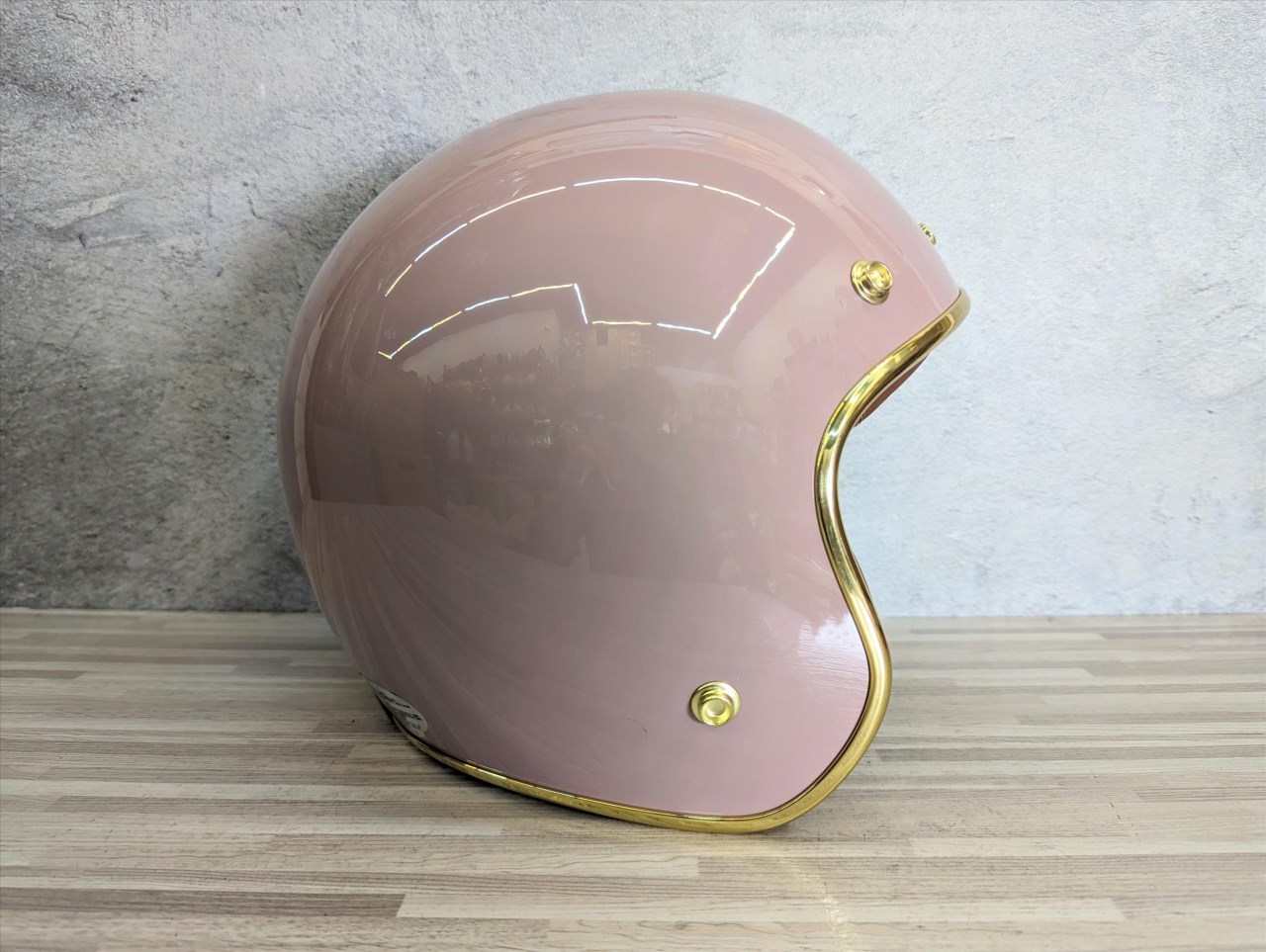 《遠古騎士》EVOCA310 乳膠金條 法國粉 復古騎士帽 安全帽 插扣