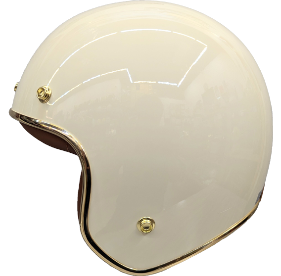 《遠古騎士》EVOCA310 乳膠金條 象牙白 復古騎士帽 安全帽 插扣
