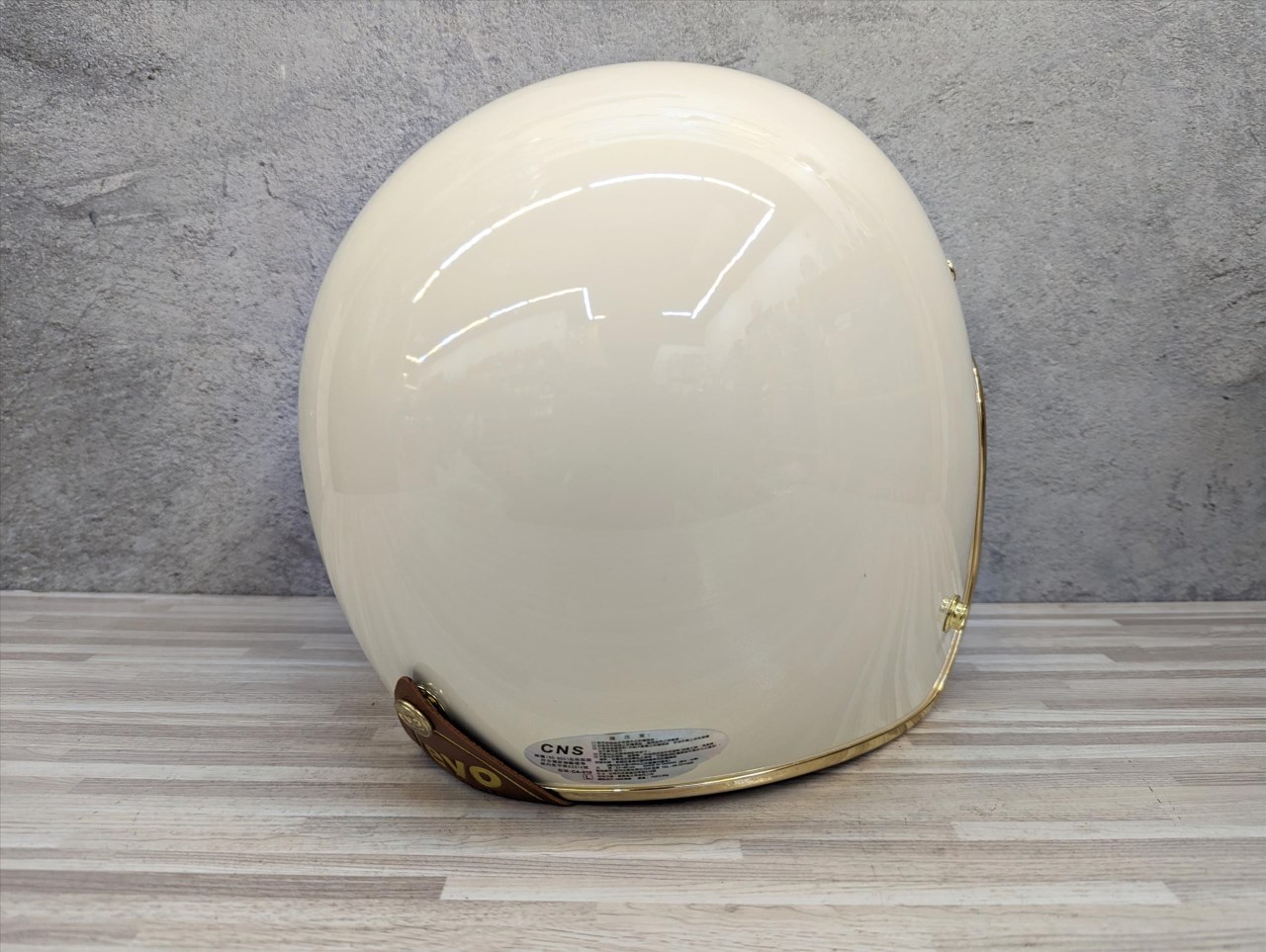 《遠古騎士》EVOCA310 乳膠金條 象牙白 復古騎士帽 安全帽 插扣