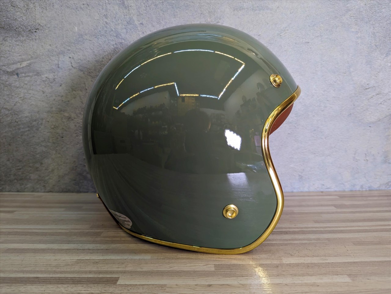 《遠古騎士》EVOCA310 乳膠金條 乳綠 復古騎士帽 安全帽 插扣