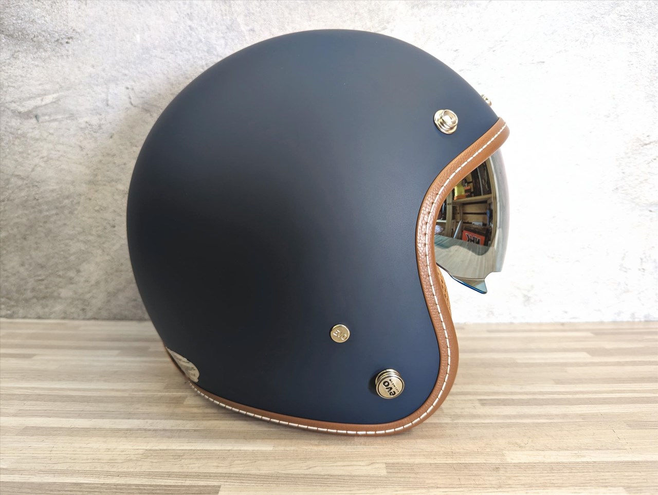 《遠古騎士》EVO CA312 艾莉莎 ALISA 消石墨藍 電鍍內鏡式 透氣咖啡內襯 安全帽