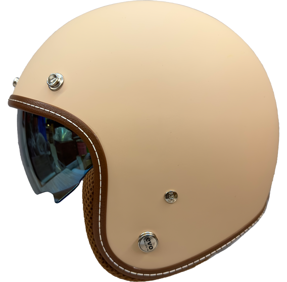 《遠古騎士》EVO CA312 艾莉莎 ALISA 消伯爵奶 電鍍內鏡式 透氣咖啡內襯 安全帽