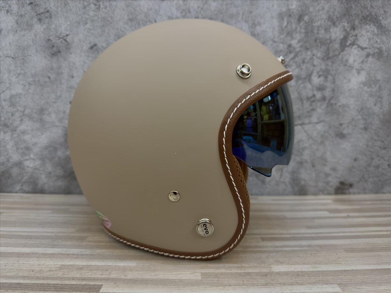 《遠古騎士》EVO CA312 艾莉莎 ALISA 消芝麻奶 電鍍內鏡式 透氣咖啡內襯 安全帽