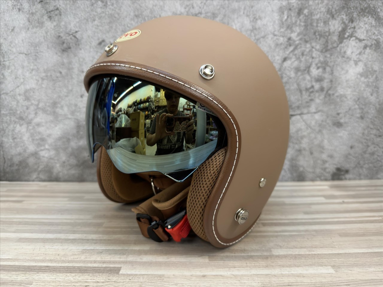 《遠古騎士》EVO CA312 艾莉莎 ALISA 消焦糖奶 電鍍內鏡式 透氣咖啡內襯 安全帽