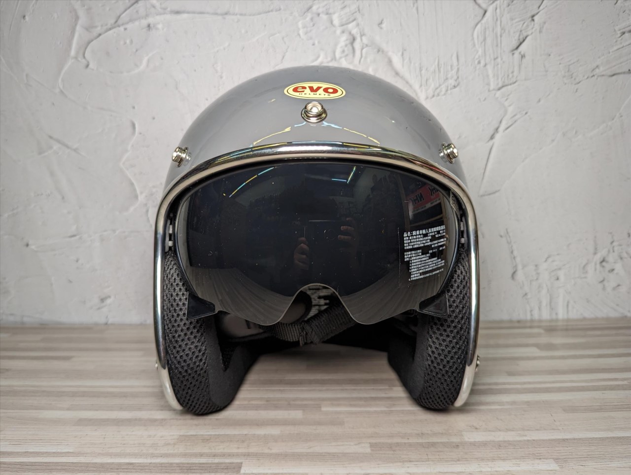 《遠古騎士》EVO CA312 CA312S 水泥灰 復古帽 精裝銀邊 內墨鏡