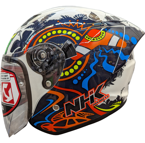 《遠古騎士》NHK S1 GP PRO RG87#3 冠軍 內藏墨片半罩式安全帽
