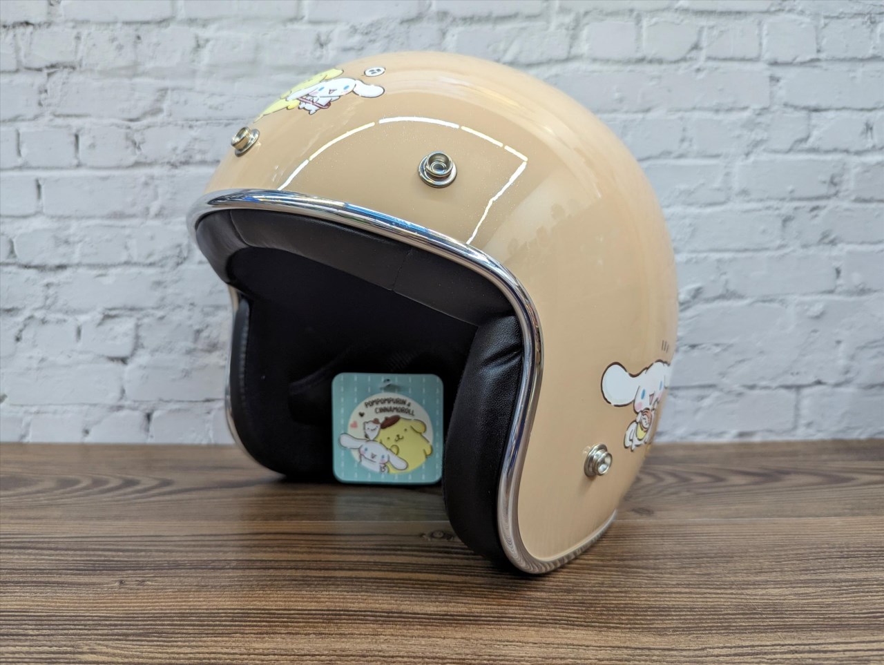 《遠古騎士》EVO 布丁狗&大耳狗 奶茶色 精裝版 聯名安全帽 復古安全帽 CA309