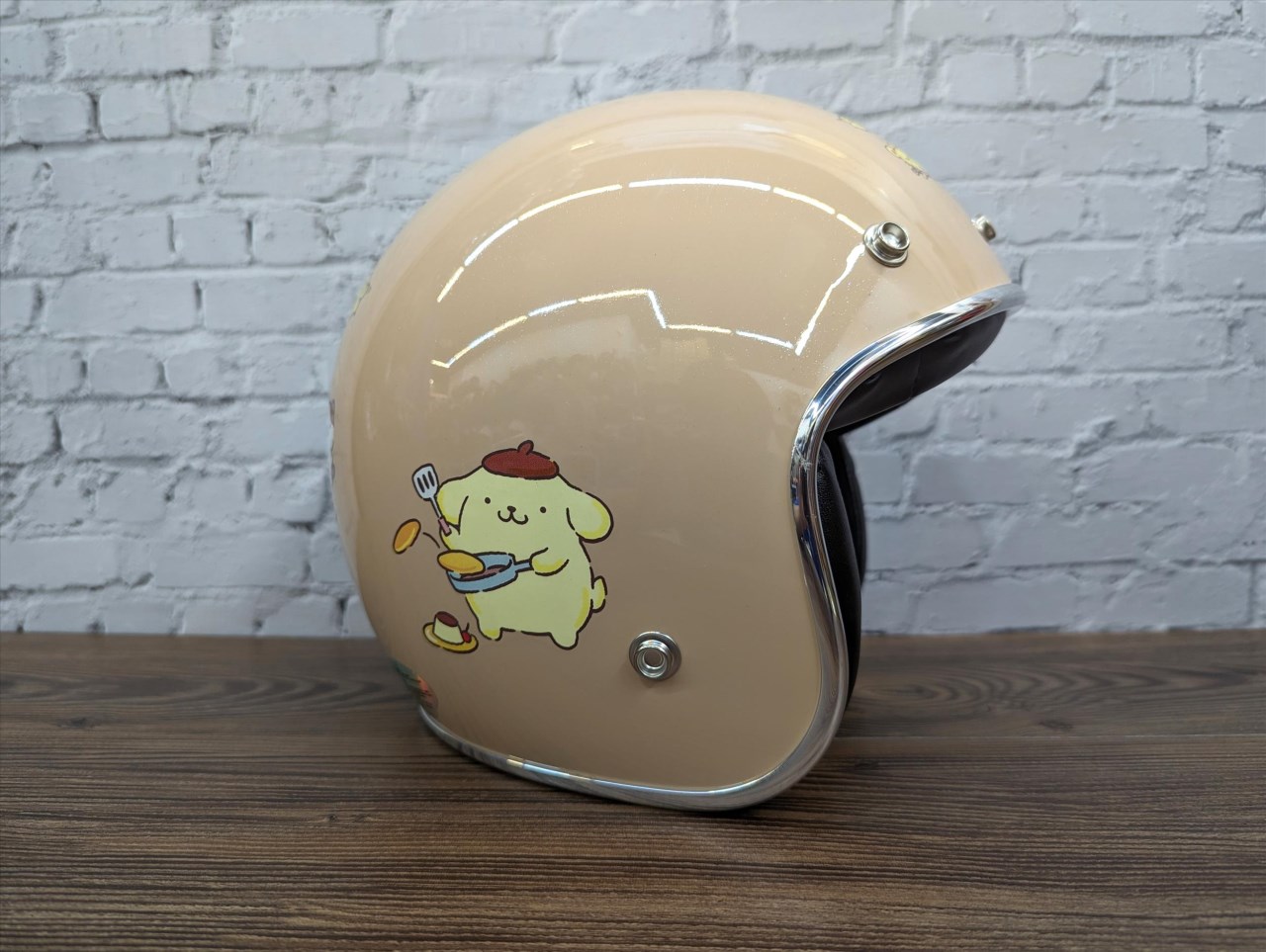 《遠古騎士》EVO 布丁狗&大耳狗 奶茶色 精裝版 聯名安全帽 復古安全帽 CA309