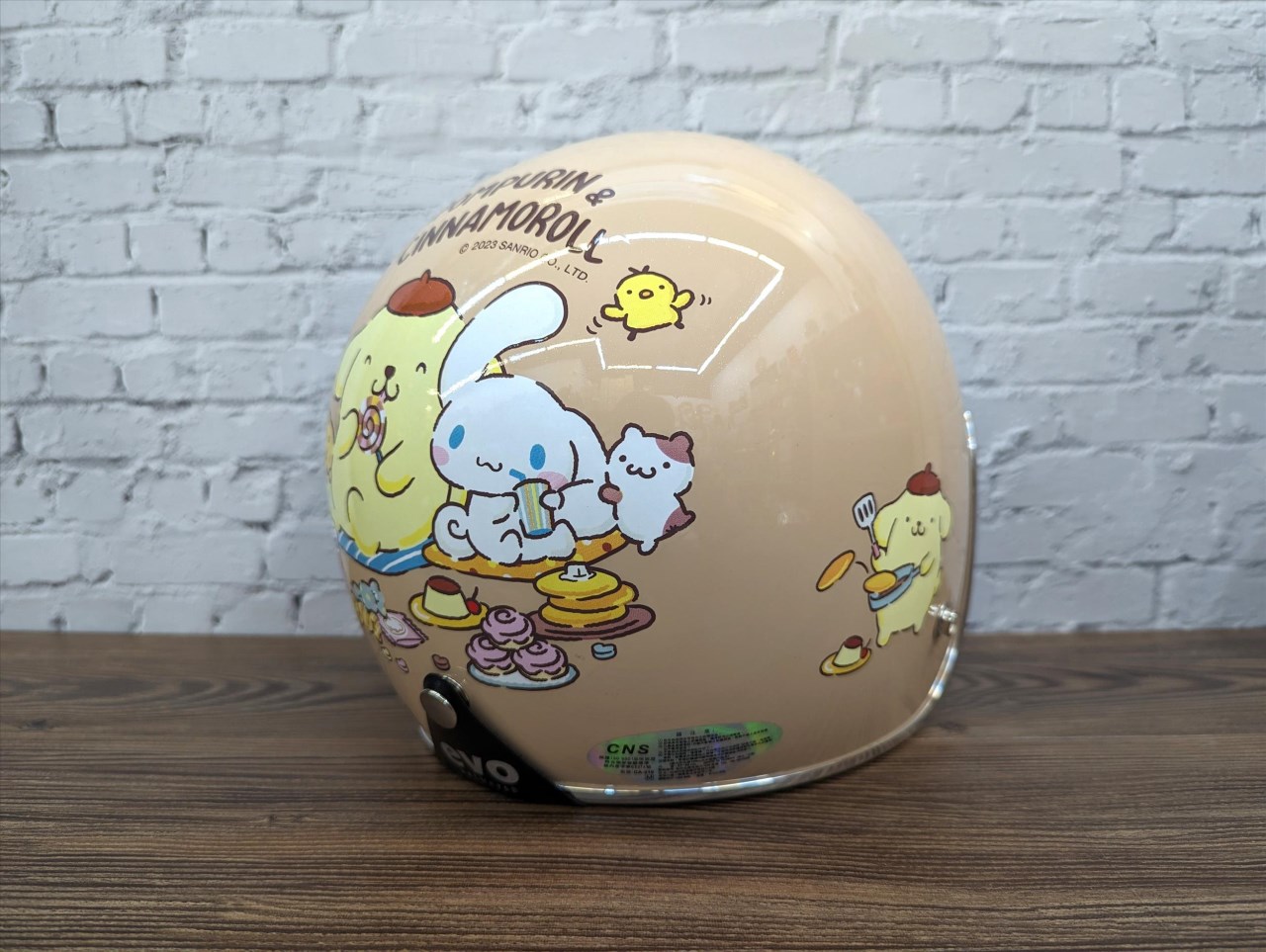 《遠古騎士》EVO 布丁狗&大耳狗 奶茶色 精裝版 聯名安全帽 復古安全帽 CA309