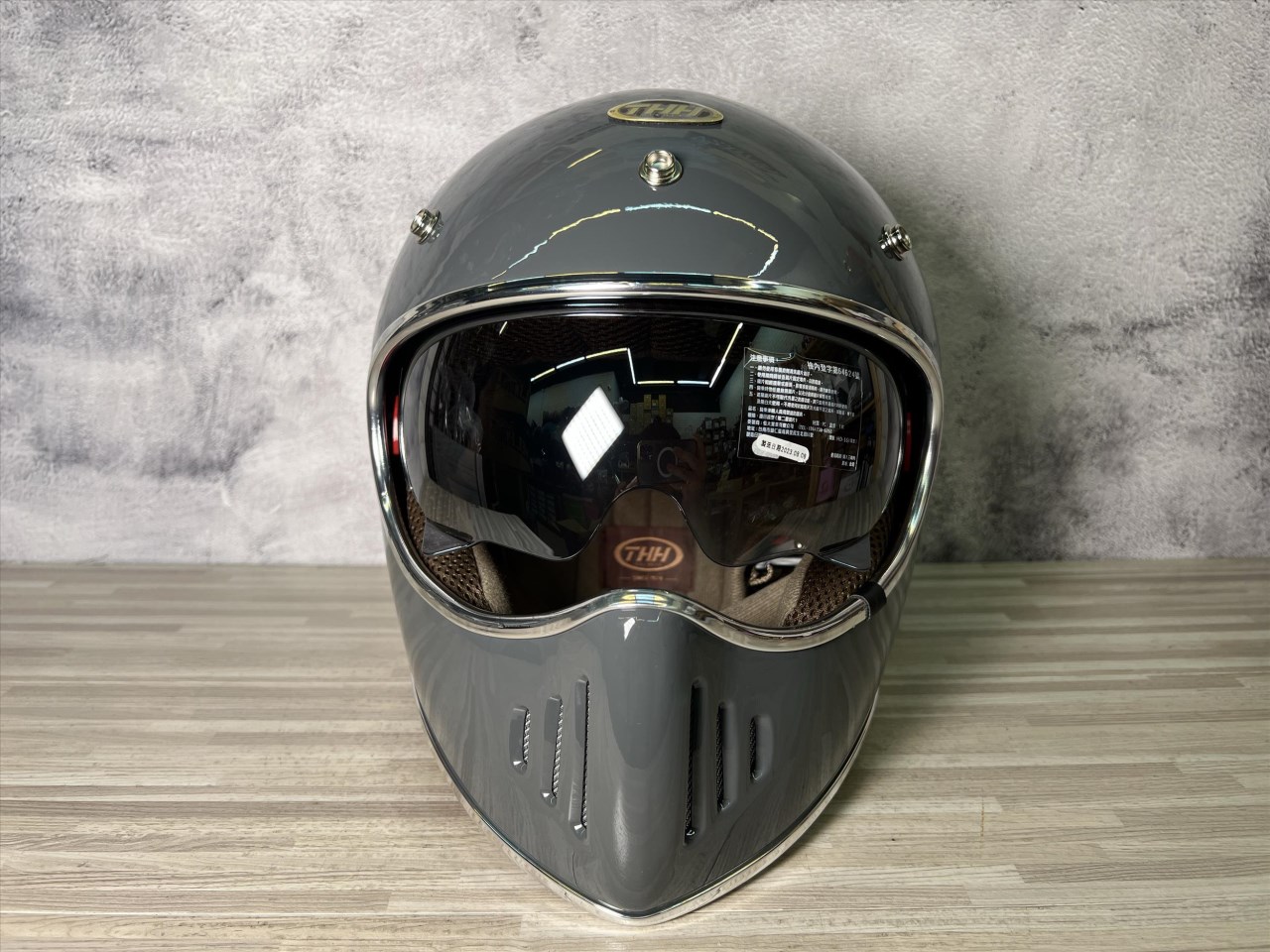 《遠古騎士》THH TT03S 深灰 內墨鏡山車帽 安全帽 復古 越野 復古帽 全罩