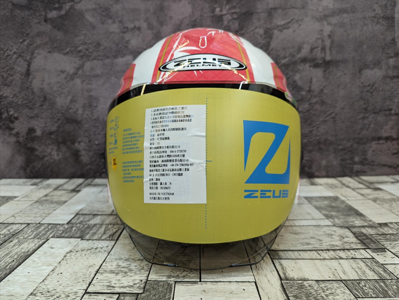 《遠古騎士》瑞獅 ZEUS 613B AJ42 招財貓 白/桃紅 半罩安全帽 內襯全可拆