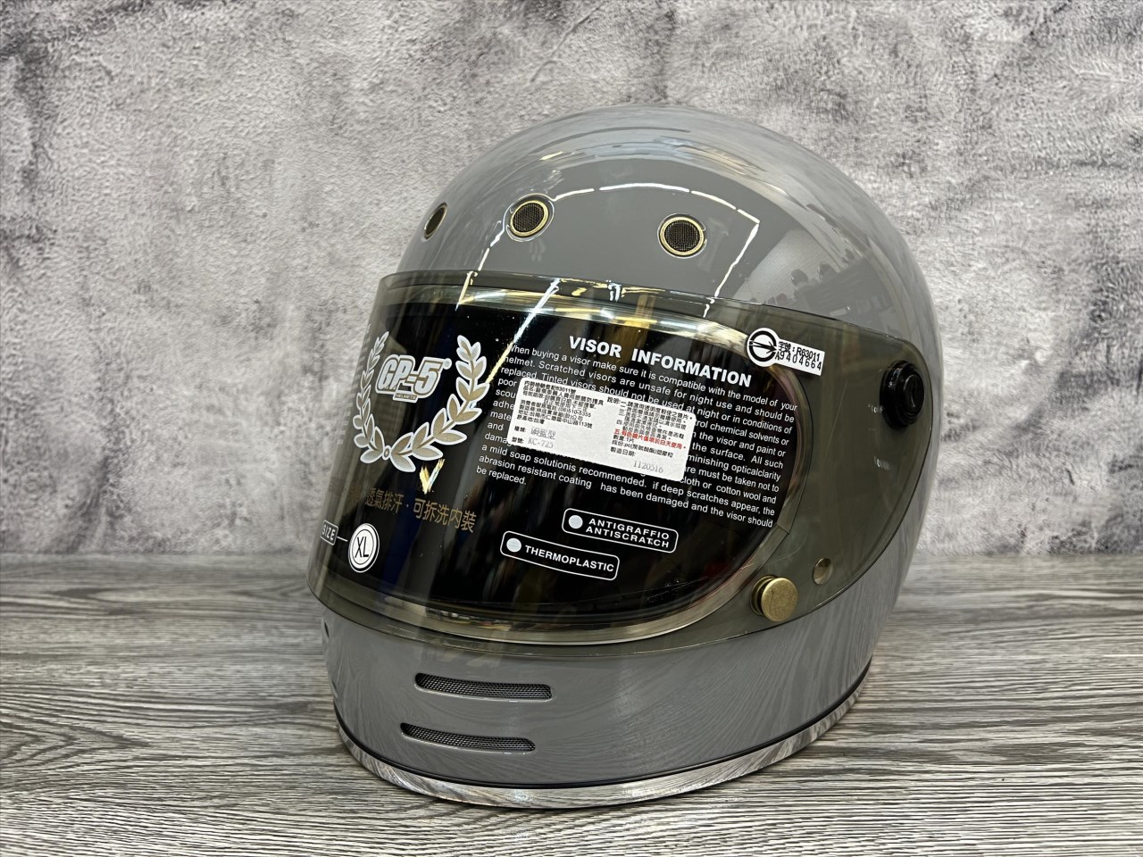 《遠古騎士》GP5 725 GP-5 725 經典復古樂高全罩 水泥灰 安全帽 樂高帽 復古帽 山車帽