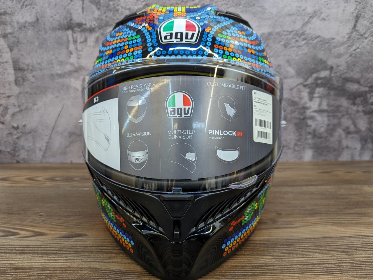 《遠古騎士》AGV K3 ROSSI WINTER TEST 2018 安全帽 全新改款 內墨片