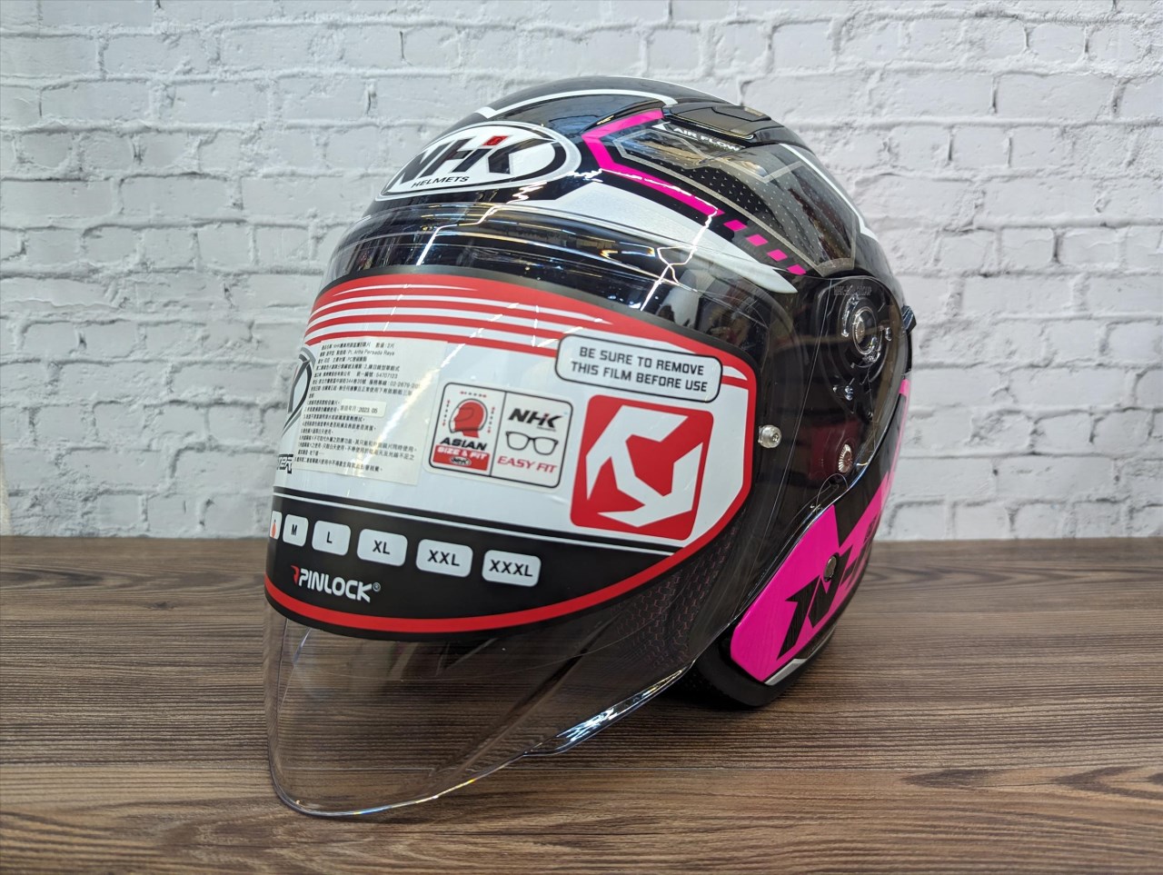 《遠古騎士》NHK S1 GP PRO 復仇之速 黑粉 內藏墨片半罩式安全帽 