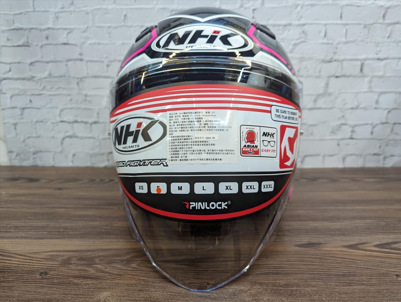 《遠古騎士》NHK S1 GP PRO 復仇之速 黑粉 內藏墨片半罩式安全帽 
