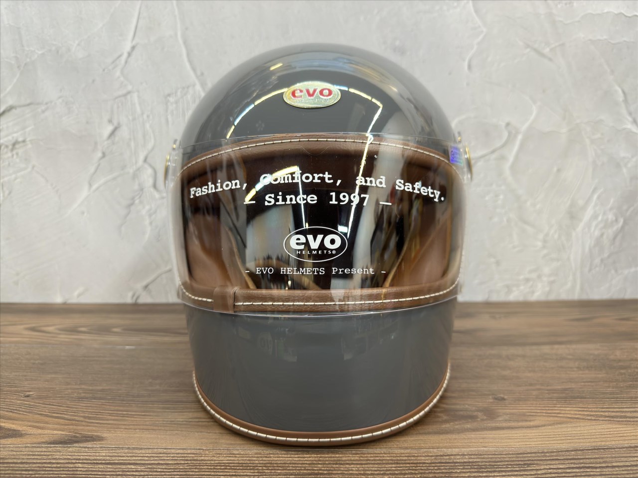 《遠古騎士》EVO 891 水泥灰 經典車縫復古樂高全罩 安全帽 樂高帽 復古帽